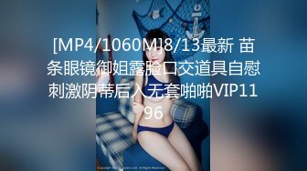 [MP4/1060M]8/13最新 苗条眼镜御姐露脸口交道具自慰刺激阴蒂后入无套啪啪VIP1196