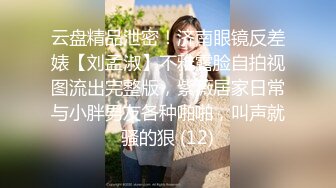 云盘精品泄密！济南眼镜反差婊【刘孟淑】不雅露脸自拍视图流出完整版，紫薇居家日常与小胖男友各种啪啪，叫声就骚的狠 (12)